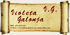 Violeta Galonja vizit kartica